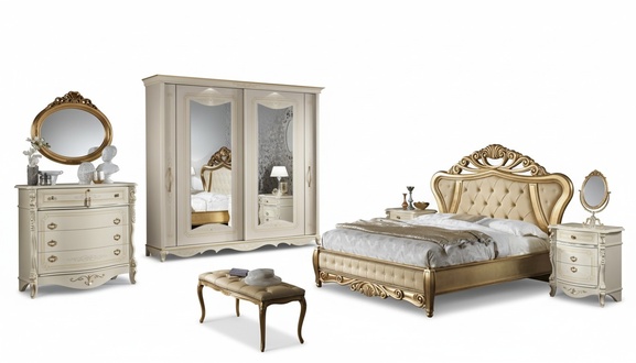 Double bed bedroom bedside table with 3 drawers furniture design white 3 pieces. New