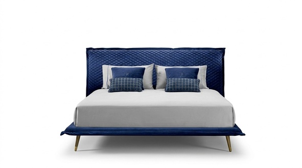 Double Bed Beds Bed Frame Bed Wood Bedroom Blue Classic Prianera New