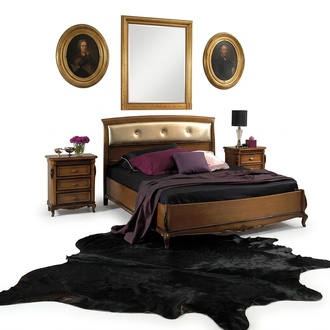 Double bed beds bedroom furniture solid wood Vaccari cav giovanni bed New
