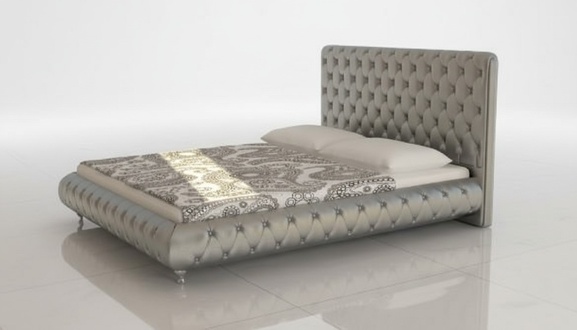 Upholstered bed beds bed upholstery marriage leather textile designer double XXL big baroque