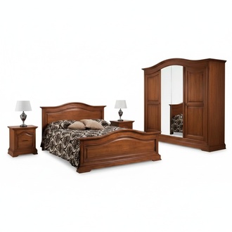 Double Bed Italian Furniture Luxury Bed Frame Wood Bedroom New
