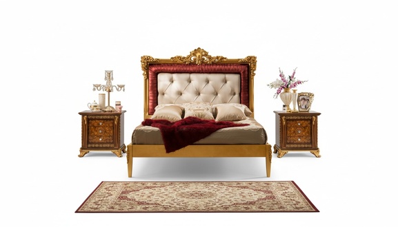 Double Bed Bed Luxury Beds Wood Bed Bases Bed Frame Brown Design Classic