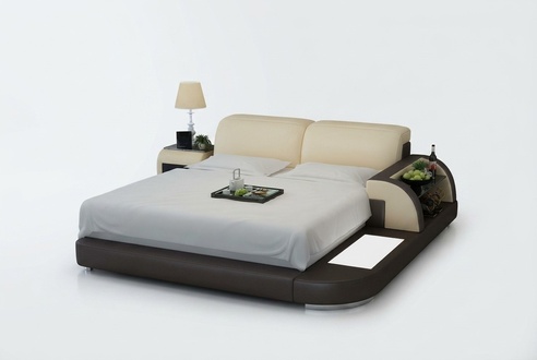 Double bed waterbed hotel beds complete leather bed upholstered bed water + USB