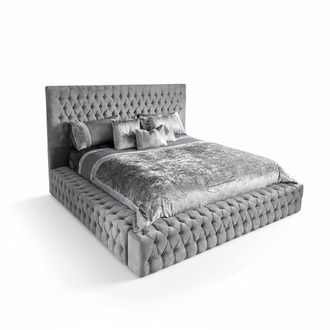 Double Beds Marriage Sleeping Room Leather Hotel New Bed Upholstery Design Luxury Metal