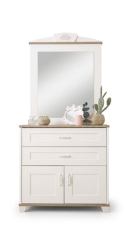 Chest of drawers with mirror set cabinet wood white chests of drawers