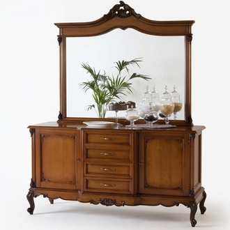 Chest of drawers Sideboard Living room Baroque sideboard xxl design Real wood