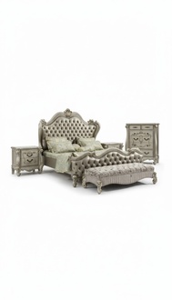 Baroque style made of real wooden massive chest of 6-sliding drawers