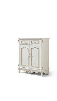 White Wooden Dresser for Bedroom in Elegant Classic Luxury Design