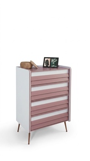 Chest of drawers with mirror wood chests of drawers furniture closet children\'s room pink new