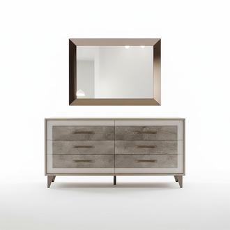 Chests of drawers cabinet mirror design furniture furniture wardrobe 2 parts. Set arredoclassic