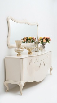 Chests of drawers Cabinet Shelf Console Furniture Wooden set 2pcs Mirror