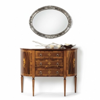 Chests of drawers Italian furniture solid mirror 2-part chest of drawers sideboard cabinet wood