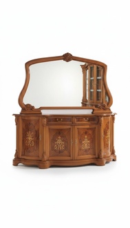 Chests of Drawers Italian Furniture Solid Mirror 2pc Chest of Drawers Sideboard Cabinet Wood