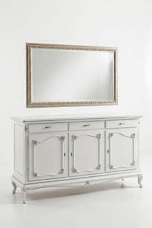 Chests of Drawers Italian Furniture Solid Mirror 2pc Chest of Drawers Sideboard Cabinet Wood