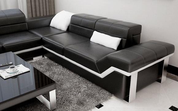 Leather Sofa Couch Living Landscape Corner Sofa Set Design Modern Sofa K5007B