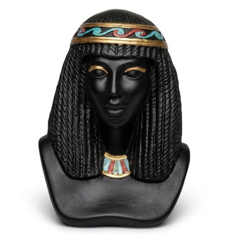Ancient egyptian decorative sculpture designed as cleopatra bust 25cm