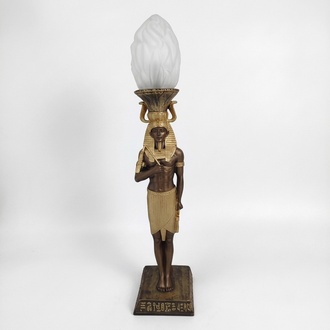 Lighting designed as an ancient egyptian nefertiti figure 37cm