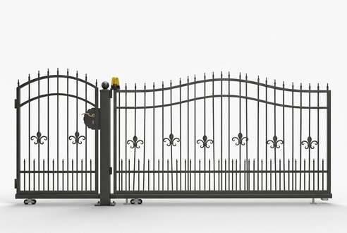 Entrance gate electric swing gates handmade per 1m wrought iron gate #038 New