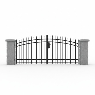 Entrance gate electric swing gates handmade per 1m wrought iron gate #058 New