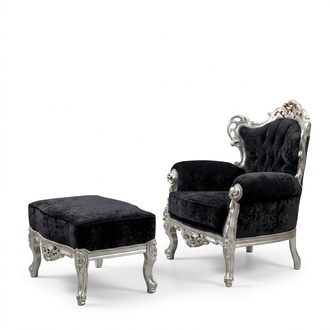 Elegant Armchair Couch Sofa Upholstery TV Armchair Baroque Rococo Luxury 1 Seater