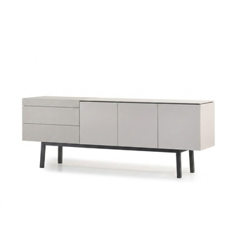Elegant beige wooden sideboard with a modern design.