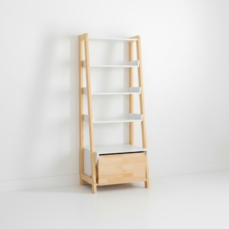 Elegant bookshelf modern study furniture wooden frame shelves