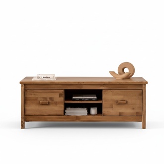 Elegant Brown TV Stand Wooden Television Table Living Room Luxurious RTV