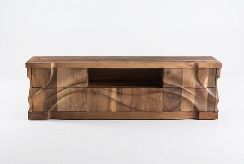 Elegant brown wooden console furniture in a timeless design.