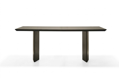 Elegant wooden dining table in warm brown for a modern home.
