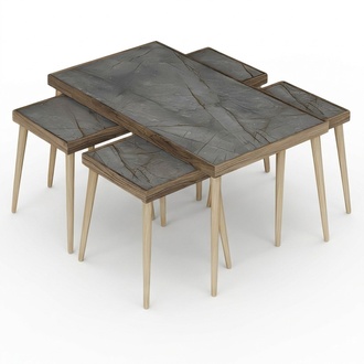 Elegant side table made of wood in brown for modern home