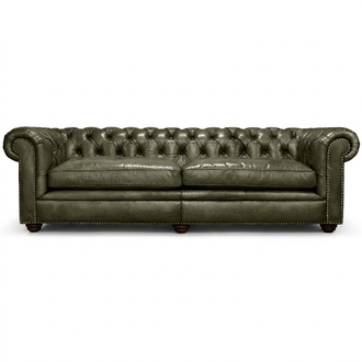 Elegant Living Room Couch 4-seater Chesterfield Leather Fabric Couches Sofa New