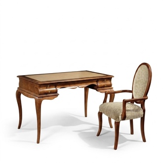 Elegant Desk Set Brown Chair Furniture in high quality