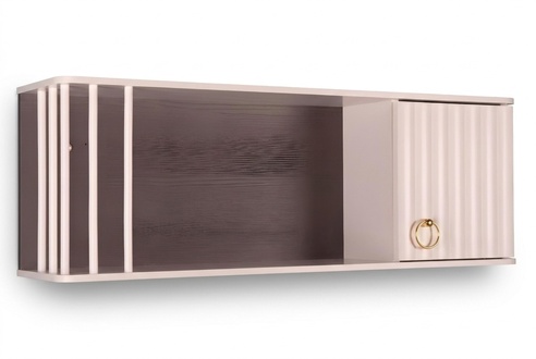 Elegant white wall module made of wood for a modern home.
