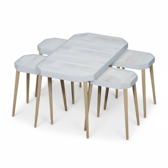 Elegant side table made of wood in beige for modern home