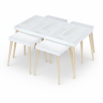 Side table wood beige elegant modern