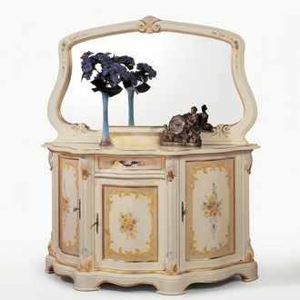 Elegant Style Furniture Bedroom Chest of drawers Classic Sideboard with Mirror