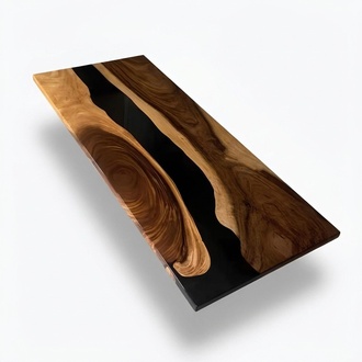 Epoxy resin dining table real wood solid furniture waterfall epoxy table