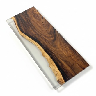 Epoxy Resin Dining Table Real Wood Solid Furniture Waterfall Epoxy Table 175x71cm