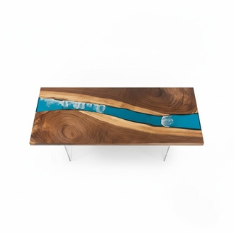 Epoxy Resin Dining Table River Table Solid 201x81 River Table New Real Wood Tables