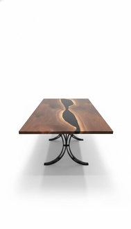 Epoxy Resin Dining Table River Table Real Wood Solid Tables 240x100 River Table New