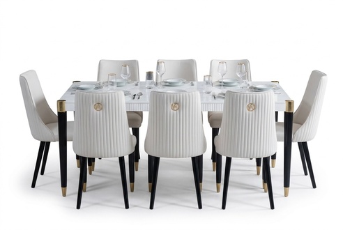 Dining Group Wooden Table Tables 7pcs Complete Set Dining Table 6x Chairs Dining Room Set