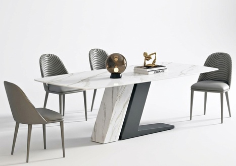 Dining table marble bonzen tables living room Italy luxury designer stainless steel new