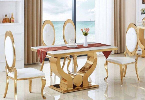 Dining table dining room set dining group classic table 5-piece set chair new 4x chairs