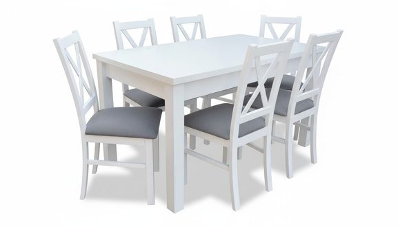 Classic dining set: dining table with 6 matching chairs Ready SOFORT