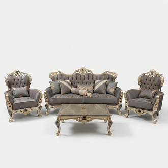 Exclusive Sofa Set 3+3+1 3pcs 2x Sofa Armchair Relax Luxurious
