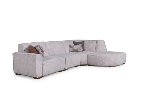 Exclusive White Corner Sofa L Shape Living Room Designer Couch Modern Furniture