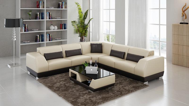 Leather Sofa Couch Living Landscape Corner Sofa Set Design Modern Sofa G8024B