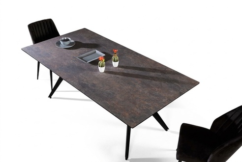 Extendable dining table dining room table kitchen table wood black table