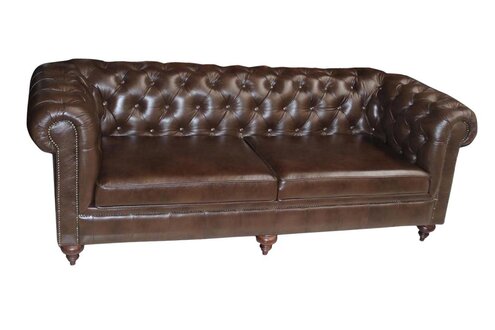 Chesterfield 3 Seater Couch Seat Faux Leather Design Sofas Upholstery On Stock