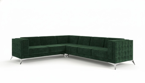Fabric L Shape Couch Living Landscape Corner Sofa Set Design Modern Sofa New